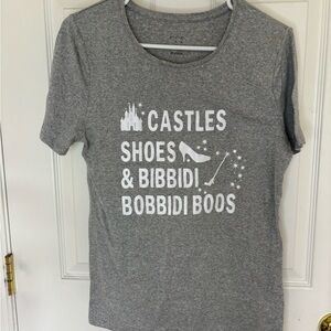 Gray Disney Graphic Tee with White Print